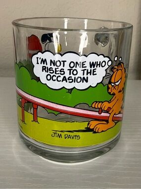 Vintage 80’s Garfield Glass Mug